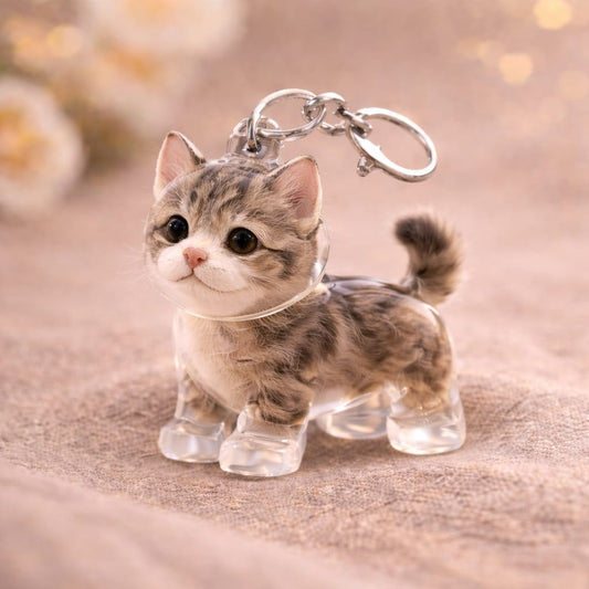 Portachiavi Ricordo Cane,Gatto-Conserva il suo amore per sempre.